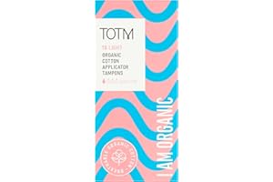 TOTM Organic Cotton Light Applicator Tampons, Pack of 18