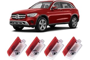 Sylswx 4Pcs Luces LED de Bienvenida Mercedes Benz, Proyector de Luz para Puerta de Coche, Accesorios para A B C E M G AMG W166 W176 W205 W212
