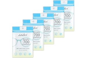 LIFEART 5 Pack Anti-Fog Wipe, Eyeglasses Cleaning Cloths, Cleaning Wipe for Eyeglasses, Tablets, Screens, Lens Wipe for Camera Lenses