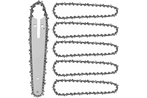 Joycabin 5 Stück Sägeketten 6 Zoll mit 37 Antriebsglieder 1/4" Kettensäge Ersatzkette für Mini Akku Kettensägen Kette, Elektro Kettensägen Zubehör Ketten Ersatz für Gartenbaum, Holzzweigen, Zimmerei