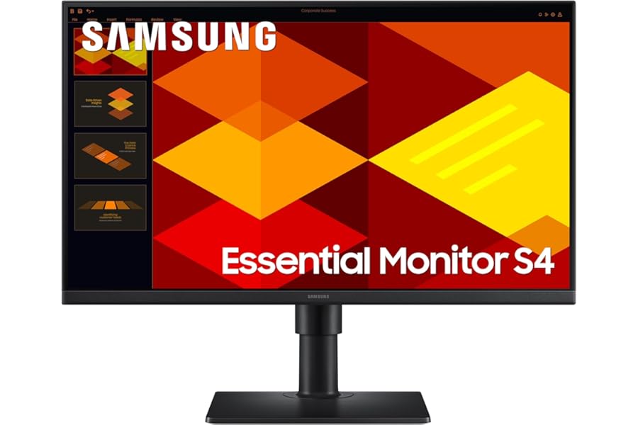 Samsung LS24D406GAUXXU 24" FullHD IPS Monitor with Speakers - Height Adjust, 1920x1080p, Displayport, USB, HDMI, Eye Saver Mode