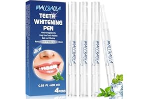 MALLBAOLA 4 Pièce stylo blanchiment dents, Kit Blanchiment Dentaire Professionnel, Gel Blanchissant pour Dents, Blanchir Les Dents Rapidement, Blanchisseur De Dents Instantanée, Élimine Taches & Jaunissement