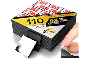 X-bet MAGNET Quadrati magnetici - Quadrati magnetici autoadesivi (ogni 4/5" x 4/5") - Magneti adesivi flessibili - Fogli magnetici staccabili e incollabili (110 pezzi)