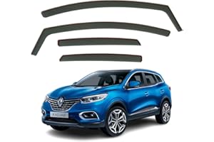 AIRFLUX Lot de 4 déflecteurs d'air compatibles avec Renault Kadjar 2015, 2016, 2017, 2018, 2019, 2020, 2021, 2022