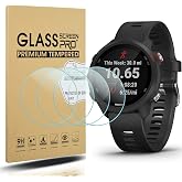 Diruite 4 Pack for Garmin Forerunner 245/645/55/45 Screen Protector | Tempered Glass 9H Hardness, HD Clear, Anti-Scratch, Sen
