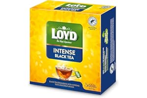 ‎LOYD LOYD® Black Tea Intense Black - 1 Box - 50 Tea Bags - 100 g - Black Tea High Quality Blend of Black Tea Varieties - High Quality Tea Leaves Black Tea Bag Brewing Express Tea Cay