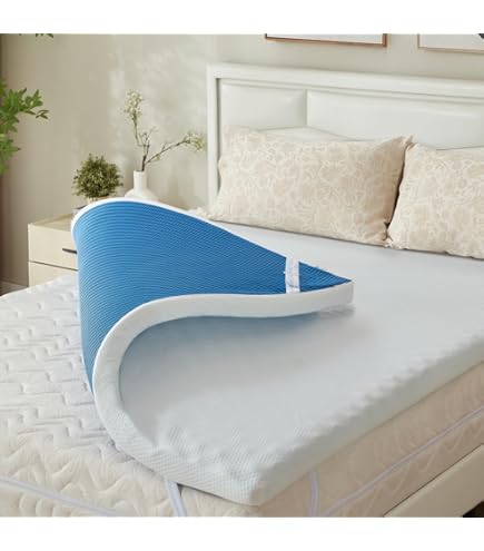 PERLECARE Topper 160 x 200 cm - 7 cm hoge traagschuim matrastopper, H2 en H3 hardheidsgraden gel koudschuim met bamboe matrashoes, Oeko-Tex®-gecertificeerde matrastopper voor boxspringbed en slaapbank