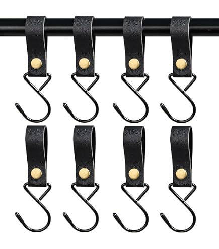 16 Ganci A S In Pelle Per Campeggio, Trekking E Casa, Impermeabili E Resistenti Ai Raggi UV, Formato 21x2 Cm