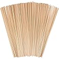 200 Bâtonnets En Bois Naturel - 30 Cm X 4 Mm - Pour Barbe à Papa, Brochettes Et Bricolage - Lot Créatif Et écologique