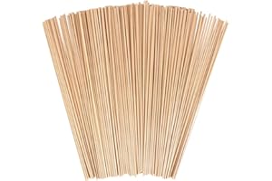 AOROPS 250 Varillas de Algodón de Azúcar, 300 mm X 3 mm Bastones de Algodón de Azúcar, Bastones de Madera para Manualidades Modelismo Manualidades Artesanía y Carpintería