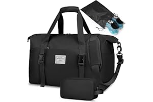 RAINSMORE Reisetasche Damen Herren Sporttasche Groß 40L Weekender Tasche Wasserdicht Schwimmtasche Saunatasche Handgepäck mit Kulturtasche und Schuhbeutel