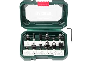 BAIDETS Pro 12tlg. Fräser Set für Holz - Hartmetall Fräsersatz, Zubehör Oberfräsen mit 8mm Schaft.