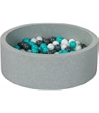 Piscine à Balles Velinda Pour Enfants - 200 Balles Incluses - Diamètre 80 Cm - Housse Lavable