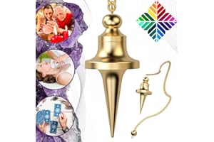 MAJESTIC'S Pendulo Adivinación/Divinatorio de Radiestesia TROUVIER con Testigo y su Cadena (31gr) – Magnetizador, Zahorí, Clarividencia, Esoterismo [Satisfacción o Reembolso DE POR VIDA]