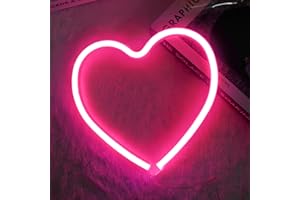 ASLANKA Enseigne Lumineuse de Décoration de cœur, Led au néon pour la décoration murale pour la maison, le bar, le restaurant, Noël, une fête d'anniversaire, un cadeau, décoration murale