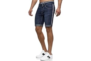 Indicode Hommes Fife Jeans Shorts | Pantalon Court en Jean à 5 Poches