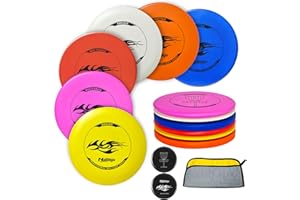 Naissgo 12 Stück Disc Golf Scheiben Set, Tragbar Disc Golf Set, Discgolf Scheibe für Erwachsene Kinder, Discgolf für Sport, Spiele