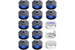 YWTESCH 15 Bobine Fil Coupe Bordure Convient pour Ryobi One +18v 24v 40v Coupe Bordures, *Ø1.65 cm*3.4m Longueur AC14RL3A Remplacements Coupe Bordure(12 Fil Coupe Bordure,3 Couvercle)