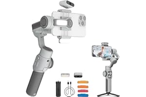 ZHIYUN CINEPEER Smooth 5E Combo Smartphone Gimbal, Intelligentes AI Tracking, Integriertes & Magnetisches Fülllicht, 3 Achsen Gimbal, Intelligente Bearbeitung, Apple Watch Fernbedienung