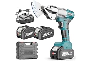 Yofuly Forbici Elettriche per Makita 18V 21V Batteria, 2 * 4000mAh Batterie Ahforbici per Metallo Senza Fili, Forbici per Lamiera Senza Fili per Tagliare l'acciaio, Testa Girevole a 360°