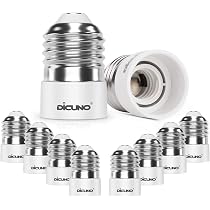 6 Adaptateurs E14 Vers GU10 Par DiCUNO - Conversion Facile Pour Vos Ampoules LED, Halogènes Ou Fluocompactes
