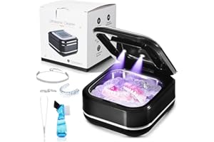 QESSUVNC Ultraschallreinigungsgerät Dental Pod, 360 ° Umfassende Reinigung42kHz für Zahnprothesen, Aligner, Schmuck, Zahnbürstenkopf, Tragbares Reinigungsgerät