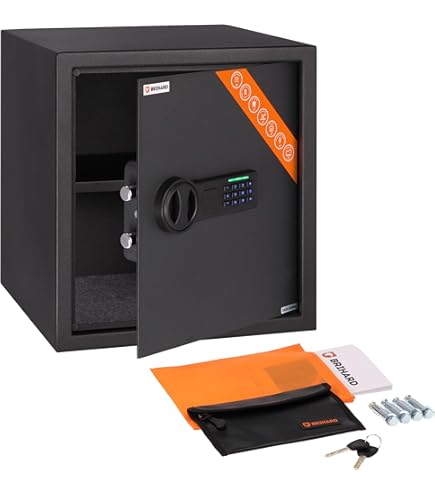 VEVOR Digitale kluis, 14 l, 350 x 250 x 250 mm, veiligheidskluis, 2 soorten ontgrendeling, wachtwoord en sleutels, stalen frame, anti-inbraakbeveiliging, met alarm, zilver, sieraden voor thuis VEVOR Digitale kluis, 14 l, 350 x 250 x 250 mm, veiligheidskluis, 2 soorten ontgrendeling, wachtwoord en sleutels, stalen frame, anti-inbraakbeveiliging, met alarm, zilver, sieraden voor thuis
