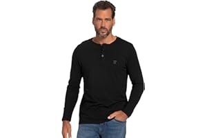 JP 1880 Maglia Serafino Basic JP1880 con Maniche Lunghe e abbottonatura, Disponibile Fino alla tg. 8XL 702555