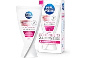 ‎PERL WEISS PERLWEISS Schönheits Zahnweiss Whitening Zahncreme - mit einzigartigem Pearl Powder gegen Verfärbungen - für sichtbare Zahnaufhellung, strahlenden Glanz & Zahnschmelzschutz, 50 ml