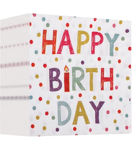 Servetten Happy Birthday 33 x 33 cm. | Tuindecoratie