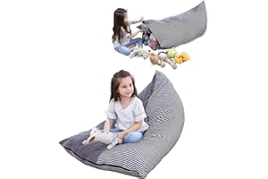 KOLACEN Kinder Sitzsack Kuscheltier Aufbewahrung Sitzsack Kinder Spielzeug Stofftier Sitzsack Kinderzimmer Kinderliege Sitzsäcke für Faltbar Große Kapazität Kindercouch für Kinder Erwachsene