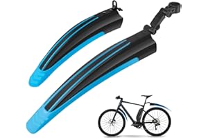 Ledeak Garde-Boue de Vélo, Montagne Cyclisme VTT Route Réglable Universelle Epaissir Elargir Les Ailes Avant Garde-Boue Arrière pour Selle de Single Speed Vélo Fixie Urbain Gravel Bike