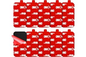 FIXCHORD 3M VHB Double Sided Sticky Pads, 10Pcs 3M Sticky Pads Heavy Duty, Dashcam Sticky Pads Compatible with Gopro helmet mounts Spare Replacement set, for Home Office Décor, Action Camera, 50*25mm