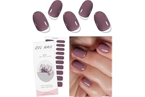 ‎JMEOWIO JMEOWIO Nagelfolie Lila Creme Gel Nagelfolien Selbstklebend Nail Sticker Uv Härtend Dekoration Nageldesign Zubehör