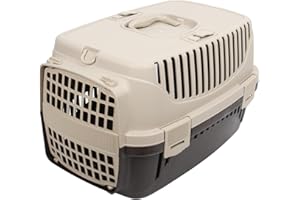 Jolie Max Pet Carrier - Lightweight Transport Crate for Small Animals - Removable Gate - Ventilated Design - Seatbelt Clip - Portable Box for Cats, Dogs, Kittens