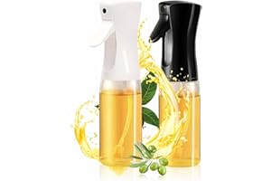 ADLAM Oil Dispenser 210ml Spray Bottle Lead Free Glass Fine Mist Sprayer Oil Bottle Cooking Oil Sprayer For Kitchen Air Fryer Grilling Salad Baking BBQ Assorted Color (85x60x230 mm)(1 PC)