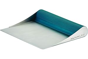 Rachael Ray 46231 Gadgets Stainless Steel Pastry Scraper/Bench Scrape/Kitchen Tool for Baking and Cooking/Dishwasher Safe, Marine Blue