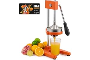 CO-Z Exprimidor Manual de Frutas Exprimidor Profesional de Acero Inoxidable para Limones, Naranjas, Pomelos, Granadas, Verduras y Otras Naranja