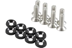 DL-RACING M6 Kennzeichen Kotflügel Schrauben m Alu Unterlegscheiben Fender Washer Schwarz