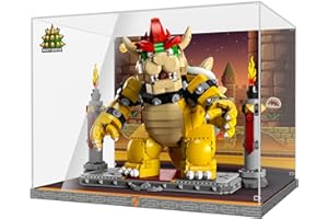 cooldac Acryl Vitrine Box für Lego 71411 Super Mario Der mächtige Bowser, staubdicht Transparent Clear Display Box Vitrine (Das Modell Nicht enthalten)