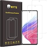 WFTE [Set med 2 härdat glas, kompatibelt med Samsung Galaxy A53 5G/Samsung Galaxy A52S 5G/A52 4G/5G, 0,26 mm skärmskydd med 9
