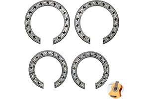 CHENNAN 4pcs Adesivo intarsio rosetta per chitarra chitarra suono foro decalcomania Adesivi per chitarra acustica Inlaystickers per Chitarre Acustiche Per parti e accessori di chitarra classica acustica