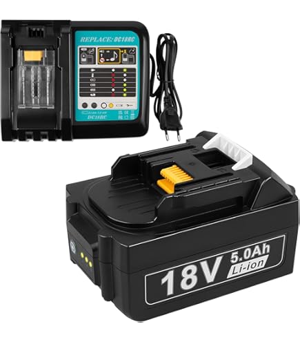 2x 18V 5.0Ah BL1850 B Replacement Battery With 4A 110V DC18RD Dual - View #2