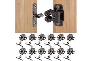 YALiya 12 Stück Möbelschnapper, Doppel-Rollenschnäpper für Schrank,Kleiderschrank Tür Ball Roller Catch, Schranktür Kleiderschrank Tür Latch Fang Geeignet für Schränke/Kleiderschränke/Türen/Schubladen