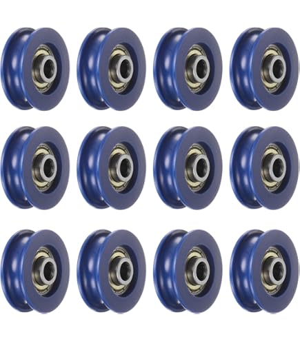 Lot De 4 Roues à Gorge En Nylon - Avec Rainure Ronde De 8 Mm - Diamètre