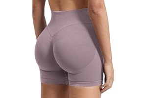 ZAAYO Damen Sport Shorts Hidden Scrunch Workout Auswirkungen Short 4.5 "Scrunch Butt Lifting Gym Short Nahtlose Booty Biker Shorts