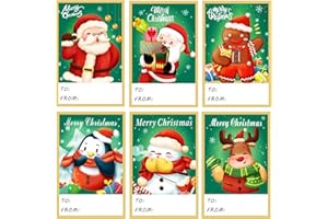 JIAOAIJIE 90 PCS Christmas Labels Stickers, Christmas Tags Stickers Gift Stickers Christmas Stickers Labels Xmas Gift Tag Stickers Christmas Self-Adhesive Stickers Christmas Labels Stickers