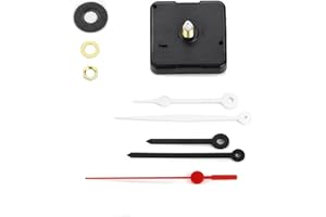 Clock-it Meccanismo Orologio Silenzioso con Rotazione Continua, 2 Lancette plastica, Canotto H 16mm / Filettatura 10mm. Azienda specializzata.