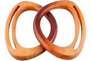 ALUYF 2 Stücke DIY Taschenherstellung Ersatz Zubehör D-Form Handtasche Griff Taschengriff Handtasche Holz Ersatz Tasche Griff Zubehör Holz Taschengriffe Für Tasche Handtaschen Handtasche Einkaufstasche