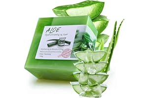 NAILGELER Aloe Vera Soap, Sapone, Sapone Corpo, Sapone come gel doccia solido e shampoo solido, Soap Bar, Pezzo di doccia, Sapone da doccia vegano per tutti i tipi di pelle, Cura Pelle Mani Viso, 100g (Aloe)